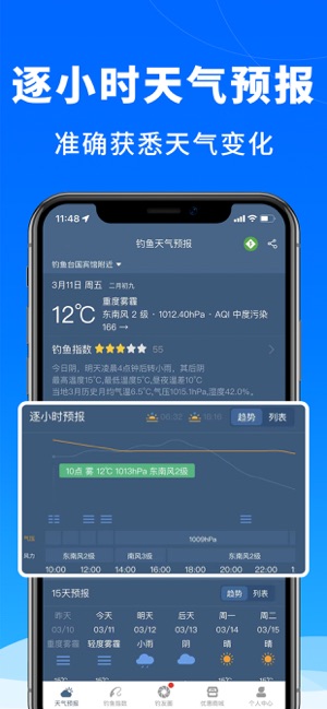 钓鱼天气预报iPhone版截图1