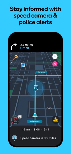 Waze 的导航和实时路况iPhone版截图3