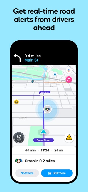 Waze 的导航和实时路况iPhone版截图2