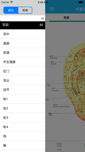 中医耳穴大全iPhone版截图1