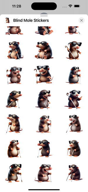 Blind Mole StickersiPhone版截图3