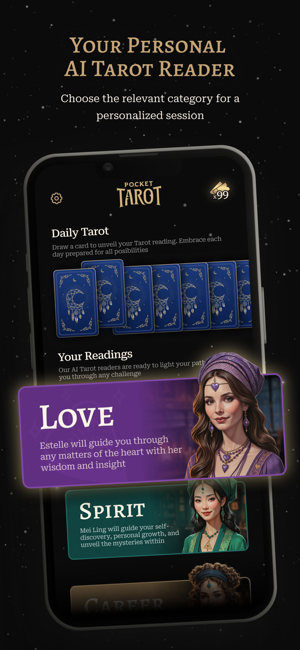 Pocket Tarot: Cards & ReadingsiPhone版截图2