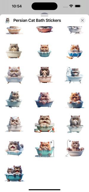 Persian Cat Bath StickersiPhone版截图3