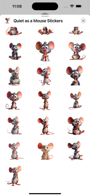 Quiet as a Mouse StickersiPhone版截图3