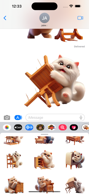 Persian Cat Clawing StickersiPhone版截图5