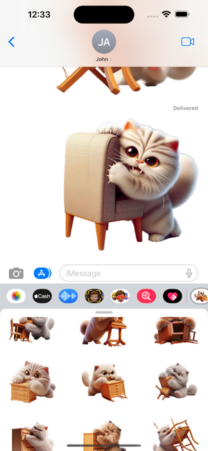 Persian Cat Clawing StickersiPhone版截图6