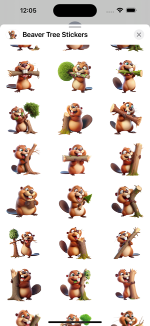 Beaver Tree StickersiPhone版截图2