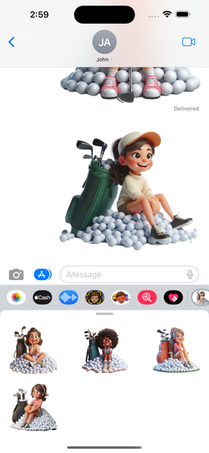 Golf Ball Girl StickersiPhone版截图6