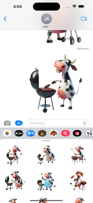 Barbecuing Cow StickersiPhone版截图5