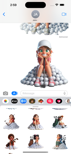 Golf Ball Girl StickersiPhone版截图5