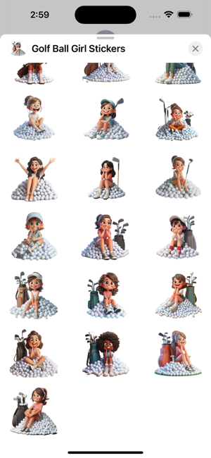 Golf Ball Girl StickersiPhone版截图3