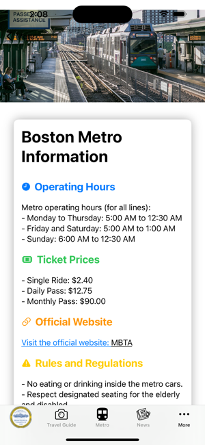 Boston Guide and Subway mapiPhone版截图4