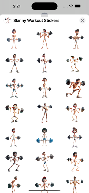 Skinny Workout StickersiPhone版截图1