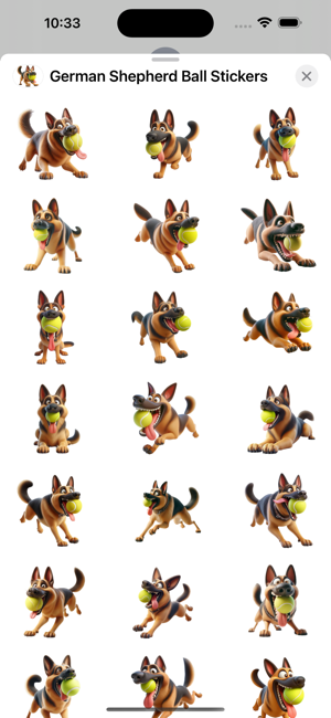 German Shepherd Ball StickersiPhone版截图1