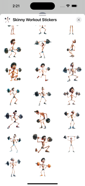 Skinny Workout StickersiPhone版截图3