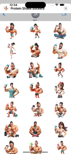 Protein Shake StickersiPhone版截图1