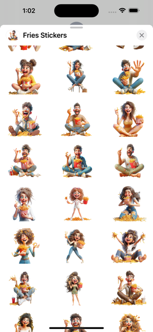 Fries StickersiPhone版截图2