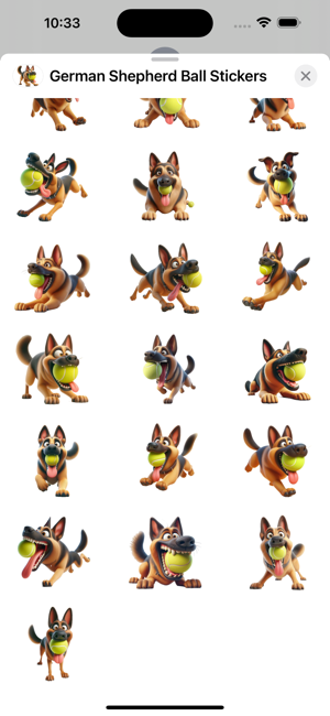 German Shepherd Ball StickersiPhone版截图3