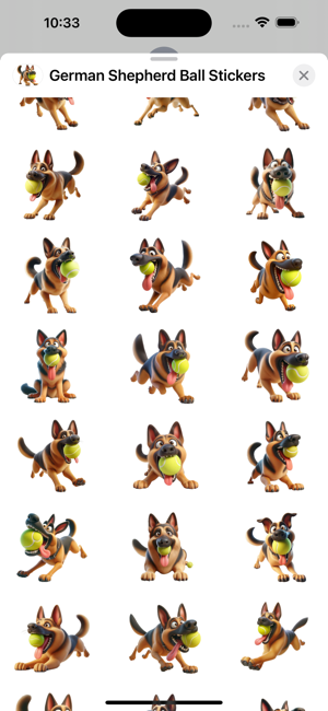 German Shepherd Ball StickersiPhone版截图2