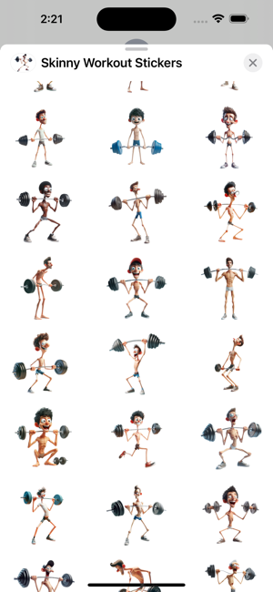 Skinny Workout StickersiPhone版截图2