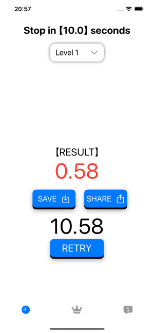 10秒止めゲームiPhone版截图2