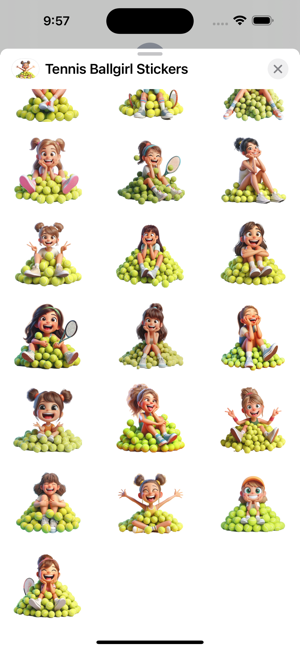 Tennis Ballgirl StickersiPhone版截图3