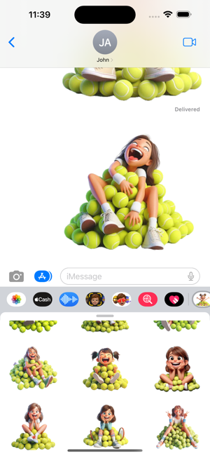 Tennis Ballgirl StickersiPhone版截图5