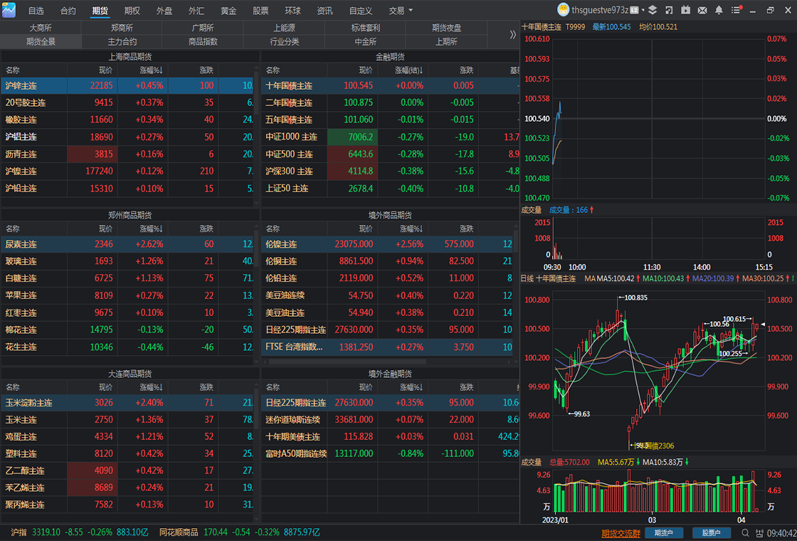 同花顺期货通PC版截图2