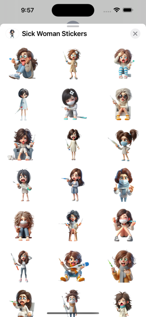 Sick Woman StickersiPhone版截图1