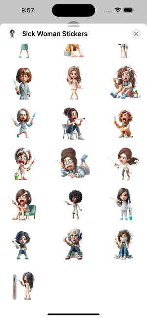 Sick Woman StickersiPhone版截图3