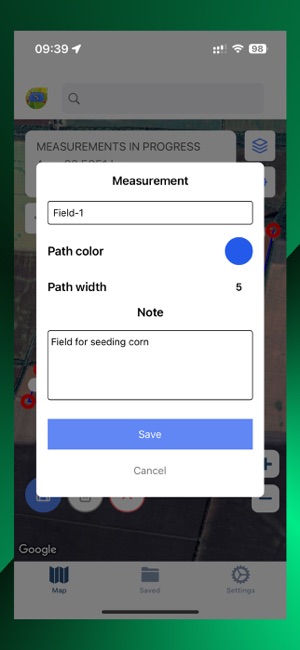 GPS Fields areas measureiPhone版截图4