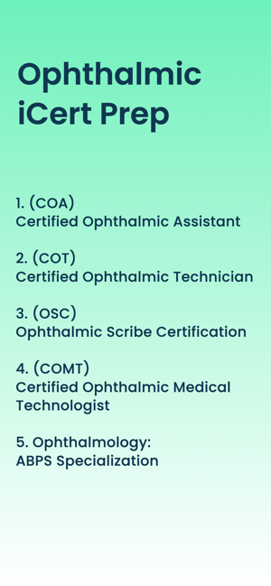 Ophthalmic iCert PrepiPhone版截图1