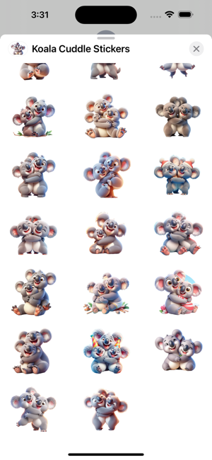 Koala Cuddle StickersiPhone版截图3