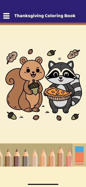 Thanksgiving Coloring BookiPhone版截图4