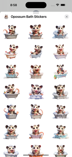 Opossum Bath StickersiPhone版截图1