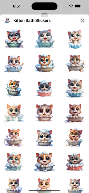 Kitten Bath StickersiPhone版截图1