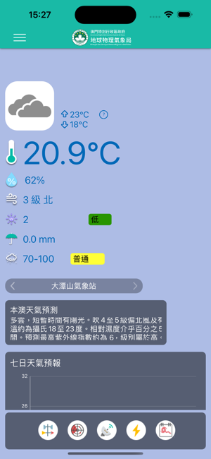 澳門氣象局 SMGiPhone版截图3