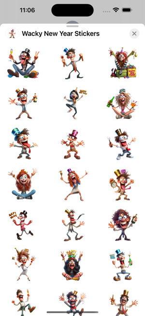 Wacky New Year StickersiPhone版截图1