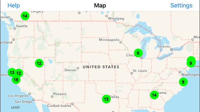 RadiationMapTrackerdisplaysworldwideradiationiPhone版截图1