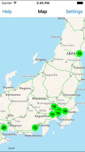 RadiationMapTrackerdisplaysworldwideradiationiPhone版截图5