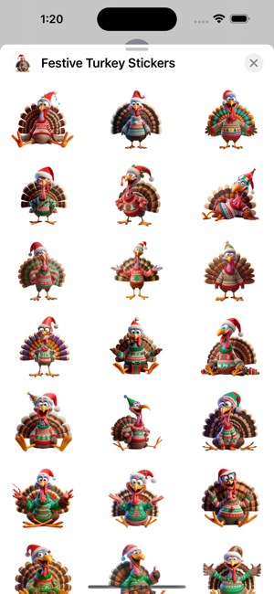 Festive Turkey StickersiPhone版截图1