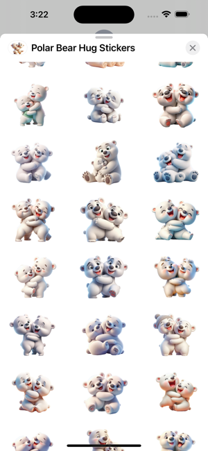 Polar Bear Hug StickersiPhone版截图2