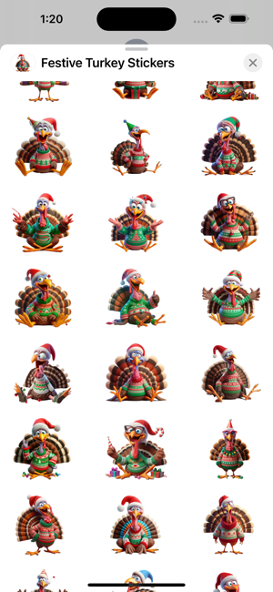 Festive Turkey StickersiPhone版截图2