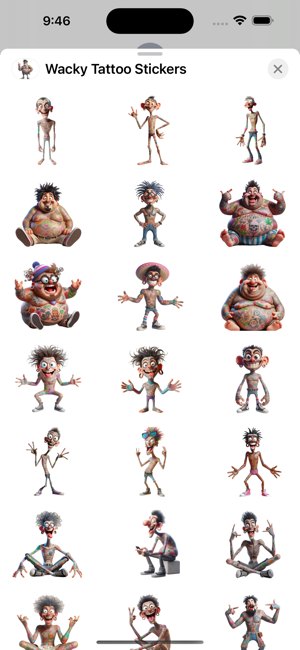 Wacky Tattoo StickersiPhone版截图1