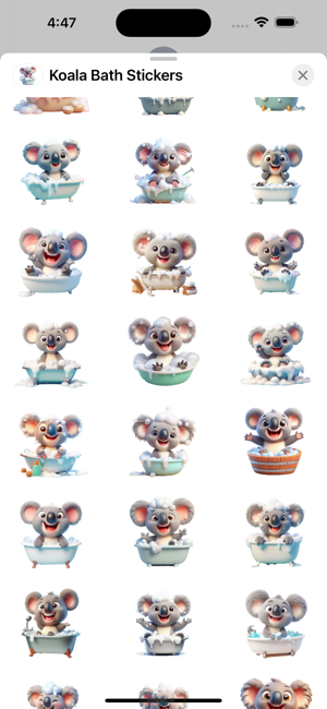 Koala Bath StickersiPhone版截图2